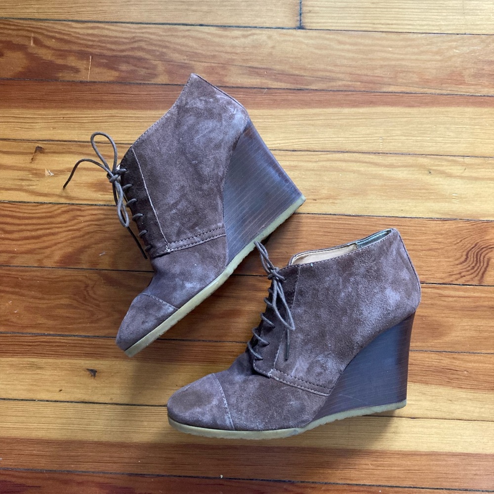 Jcrew Brown Lace Up Ankle Boots 9